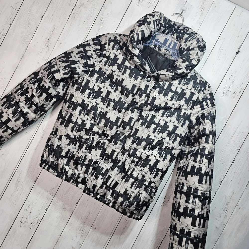Vans Women's Grey & Black Limestone Winter Puffer Jacket Size Small Pockets. - Picture 2 of 7